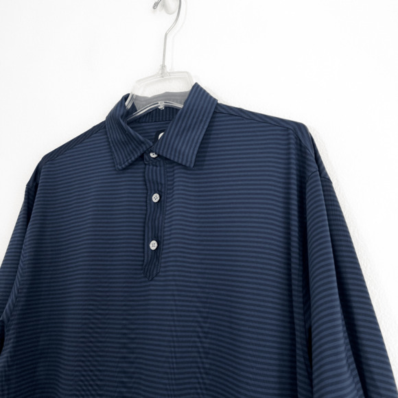 FootJoy Golf Polo Large Mens Short Sleeve Sports Striped Athletic Performance - Picture 2 of 5